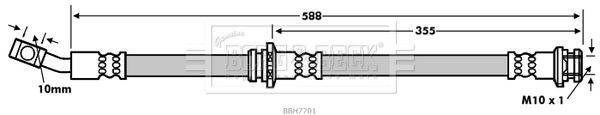 BORG & BECK Тормозной шланг BBH7701